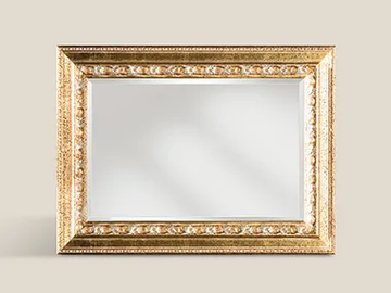 7957 - Rectangular framed wooden mirror by Tarocco Vaccari Group - view 2